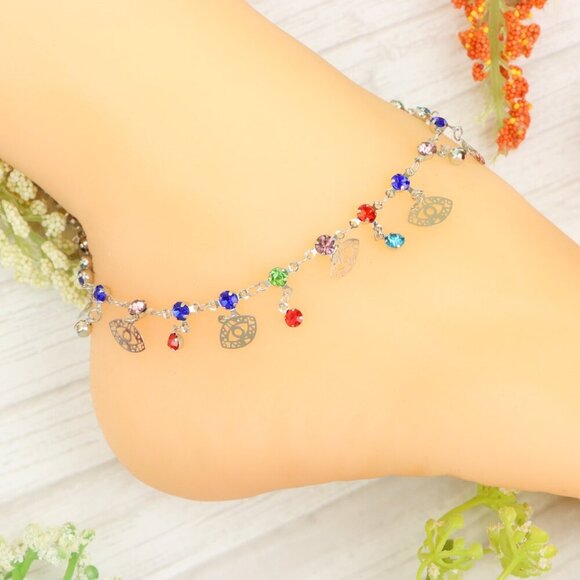 "Handmade Anklet – Elegant & Delicate Jewelry for Women | UNVRC1223 - Picture 5 of 10